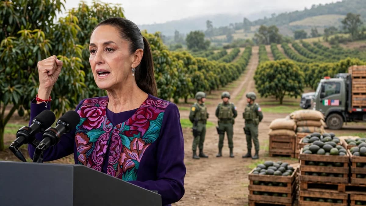 Crisis del Aguacate: Sheinbaum Despliega Escudo de Seguridad en Michoacán para Reanudar Exportaciones a EE.UU.