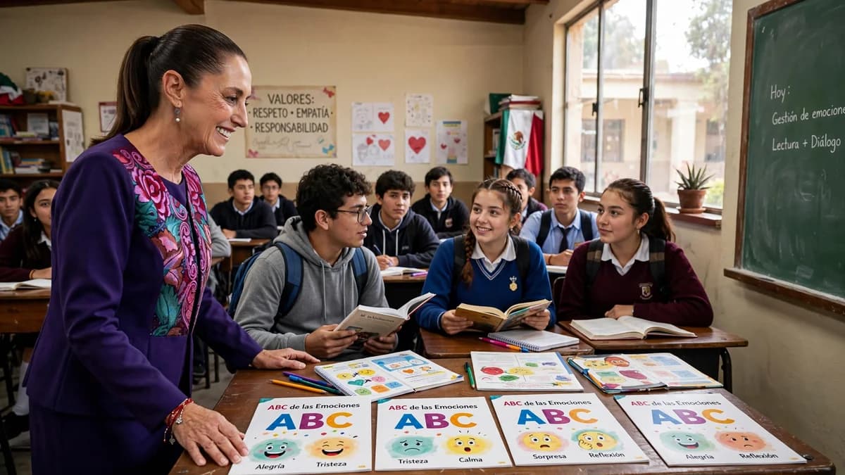 Sheinbaum Lanza el Programa "ABC de las Emociones" y Visitará Escuelas Mensualmente para Fomentar la Lectura.